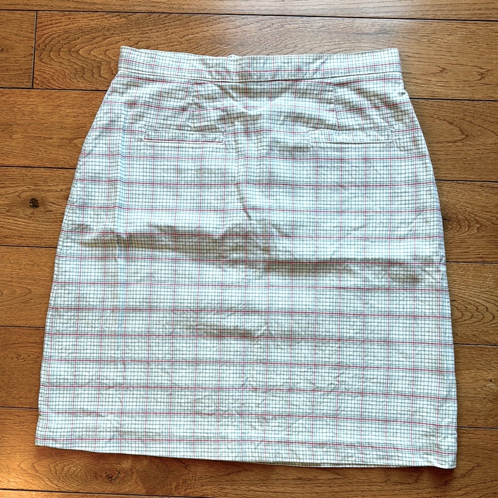 Vintage 90s B.Moss Plaid Cotton Skirt Size 4
